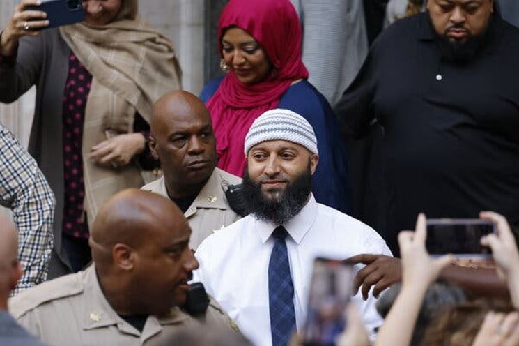 Mr. Syed leaving the Baltimore City Circuit Court after a judge overturned his conviction. [Source: nytimes.com]